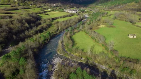 Basque country river landscape Stock Footage 270145134