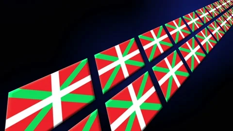 Basque Flag Animated Background 3d Animation Stock Footage 229059184
