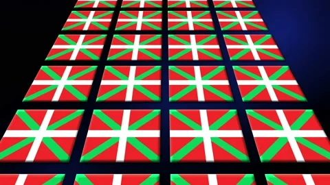 Basque Flag Animated Background 3d Animation Stock Footage 229059600