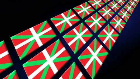 Basque Flag Animated Background 3d Animation Stock Footage 229059813