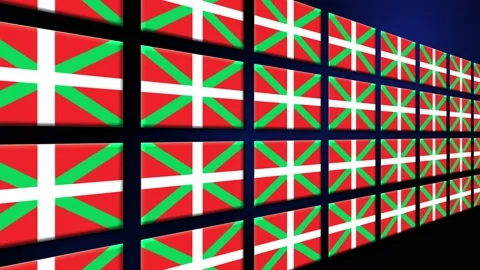 Basque Flag Animated Background 3d Animation Stock Footage 229059830