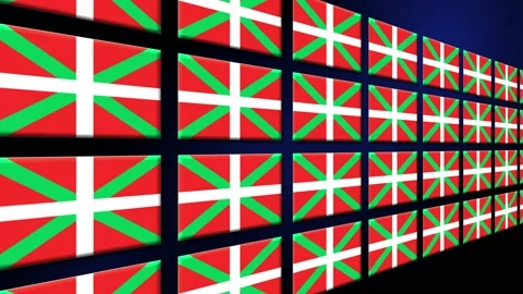 Basque Flag Animated Background 3d Animation Stock Footage 229059831