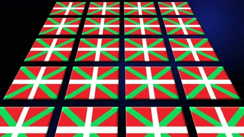 Basque Flag Animated Background 3d Animation Stock Footage 229060089