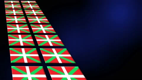 Basque Flag Animated Background 3d Animation Stock Footage 229060263