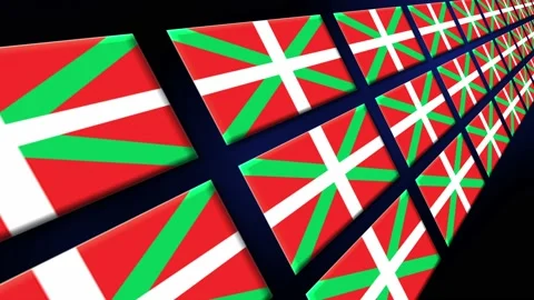 Basque Flag Animated Background 3d Animation Stock Footage 229060271
