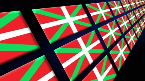 Basque Flag Animated Background 3d Animation Stock Footage 229060348