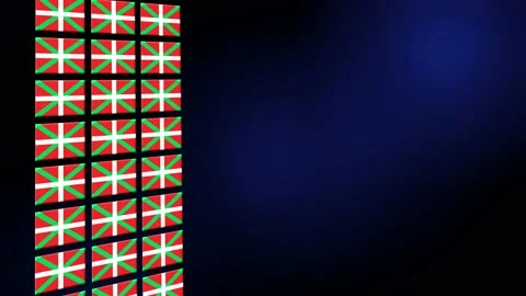 Basque Flag Animated Background 3d Animation Stock Footage 229060370