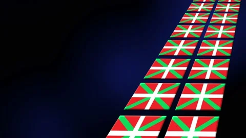 Basque Flag Animated Background 3d Animation Stock Footage 229060556