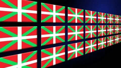 Basque Flag Animated Background 3d Animation Stock Footage 229060815