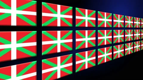 Basque Flag Animated Background 3d Animation Stock Footage 229060879