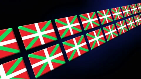 Basque Flag Animated Background 3d Animation Stock Footage 229060938