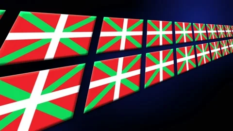 Basque Flag Animated Background 3d Animation Stock Footage 229060947