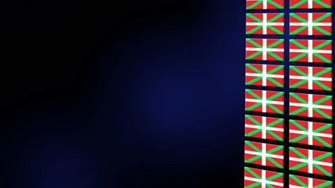 Basque Flag Animated Background 3d Animation Stock Footage 229060974