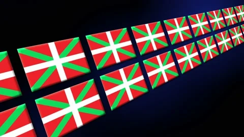 Basque Flag Animated Background 3d Animation Stock Footage 229060996