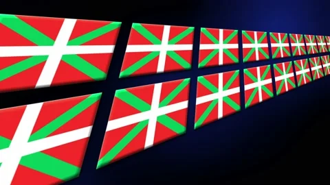 Basque Flag Animated Background 3d Animation Stock Footage 229060997