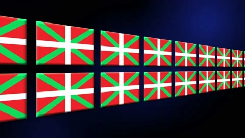 Basque Flag Animated Background 3d Animation Stock Footage 229061812
