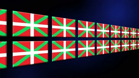 Basque Flag Animated Background 3d Animation Stock Footage 229061829