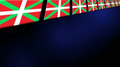 Basque Flag Animated Background 3d Animation Stock Footage 229062520