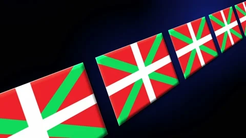 Basque Flag Animated Background 3d Animation Stock Footage 229063204