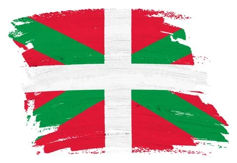 Basque flag paint splash brushstroke Stock Illustration