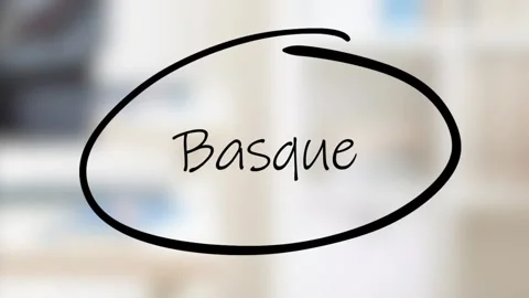 Basque Handwriting using black marker on glass Stock Footage 316159642