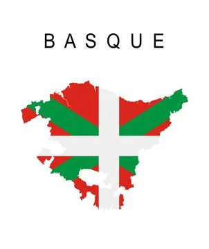 Basque map flag vector silhouette illustration Иллюстрация