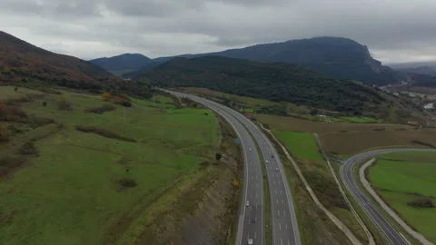 Basque mountainous road Stock Footage 270148700