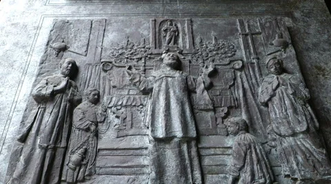 Basrelief - art - door Stock Footage 54689528