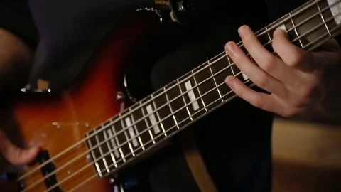Bass and drums together playing rock n roll Stock Footage 72189583