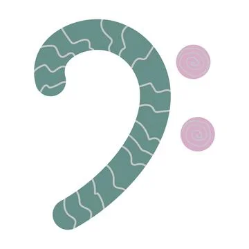 Bass clef green 스톡 일러스트