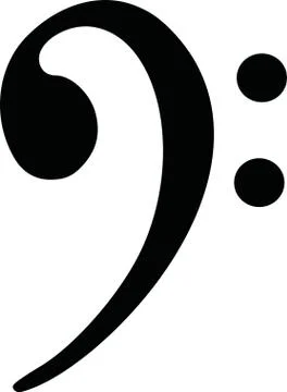 Bass clef Illustrazione stock