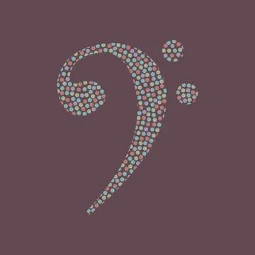 Bass clef Illustrazione stock