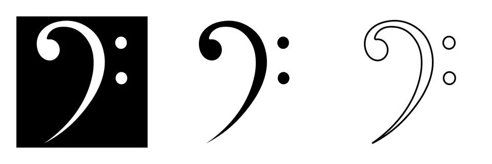 Bass clef vector vector Stock Illustration