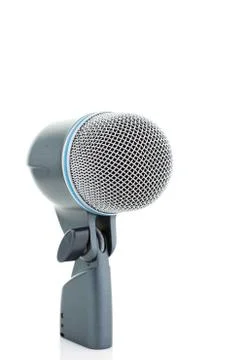 Bass drum microphone Stock Photos