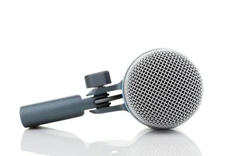 Bass drum microphone Stock Photos