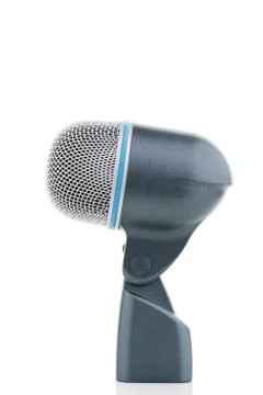 Bass drum microphone Stock Photos