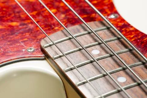 Bass Guitar Close Up Stock Photos