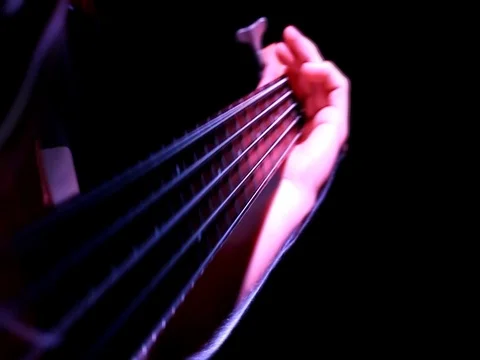 Bass guitar, fast rhythm Vídeo Stock 101522054