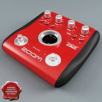 Bass Guitar Multi Effects Processor Zoom B2 3D Model