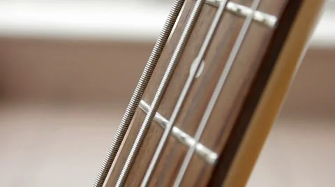 Bass guitar string  库存影片 1090374