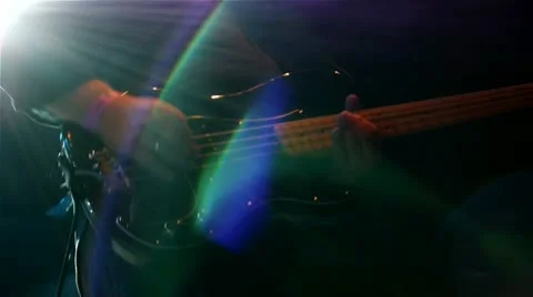 Bass guitarist Stock Footage