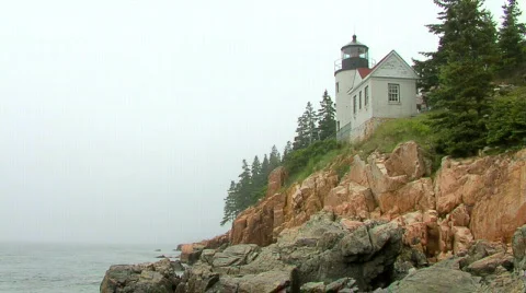 Bass Harbor Lighthouse Video stock 146716
