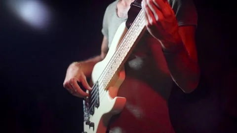 Bass player 01 Stock Footage 219590066