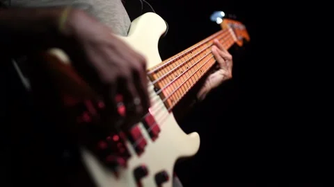 Bass player 02 Stock Footage 219590070