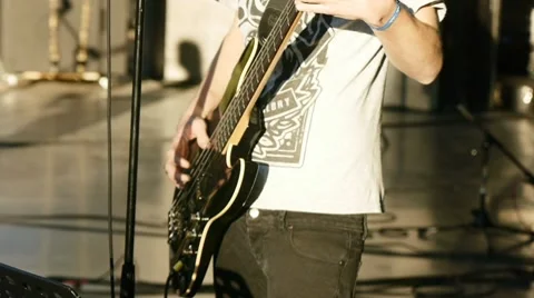 Bass Player Video stock 8683795