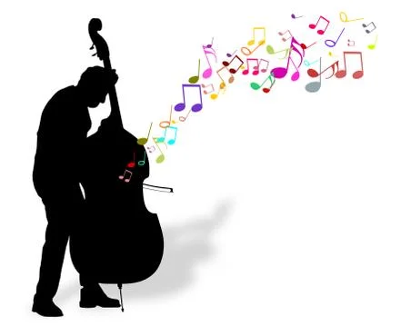 Bass Player Stock Illustration