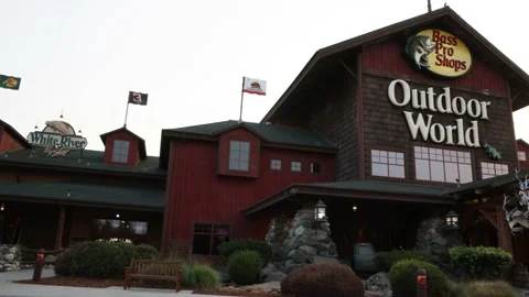 A Bass Pro Shops store in Manteca California Stock Footage 163235367