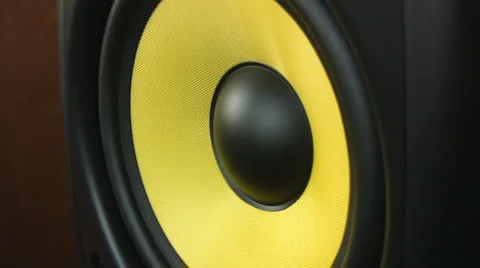 Bass speaker pumping Stock Footage 1048207