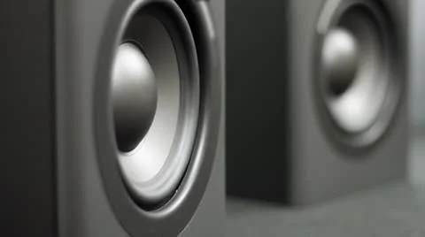 Bass Speakers Vibrating Stock Footage