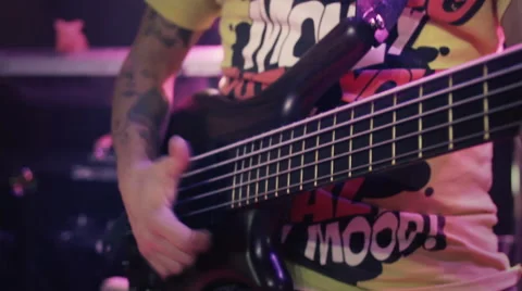Bass on Stage Stock Footage 46259560